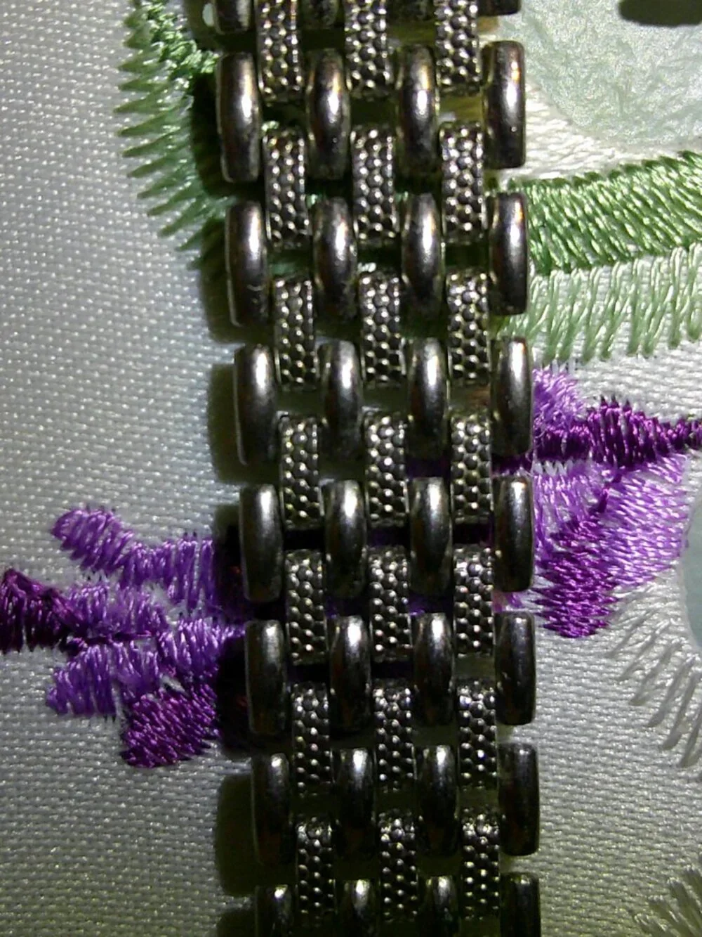 Vintage Goldette NY Bracelet Panther Link Silver Tone 7-1/4